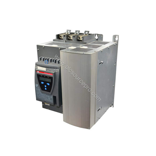 Figure 1: Front view of the GE PSTB570-600-70 softstarter industrial automation module, showing its robust enclosure and cont