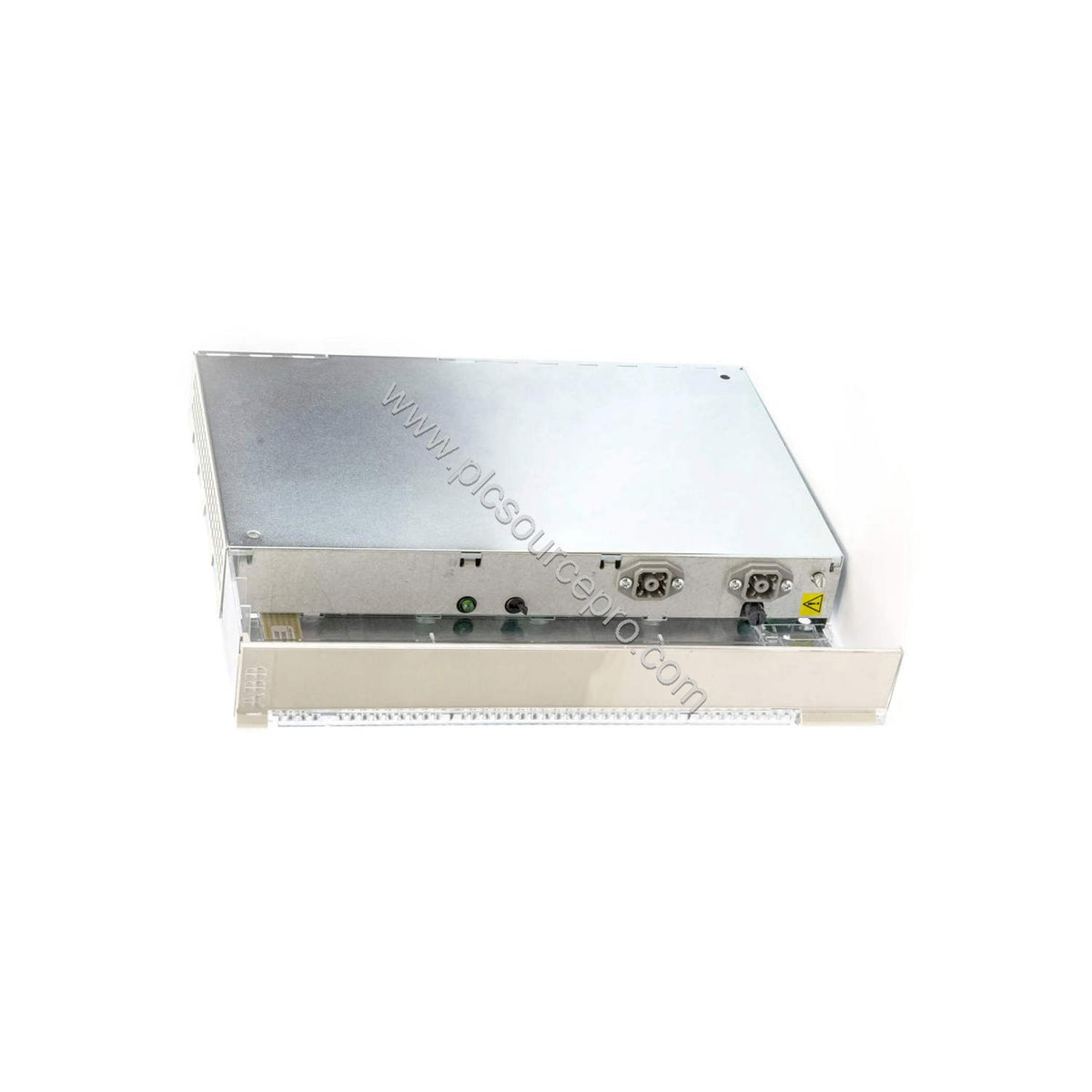 Figure 2: Rear view of the GE SA610 Power Supply displaying input/output terminals and mounting slots for easy integration.