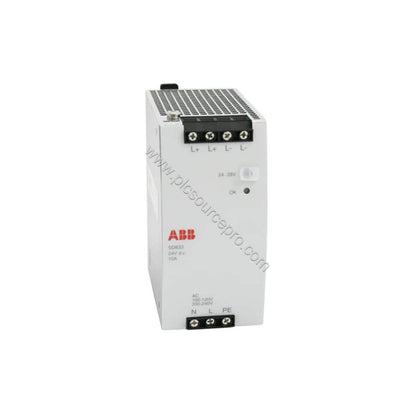 Figure 1: Front view of the ABB SD833 Industrial Automation Module showing its compact DIN-rail mountable enclosure and termi