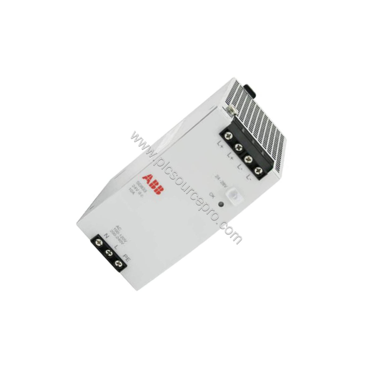 Figure 2: Side view of the ABB SD833 Industrial Automation Module highlighting its slim profile and cooling vents for efficie