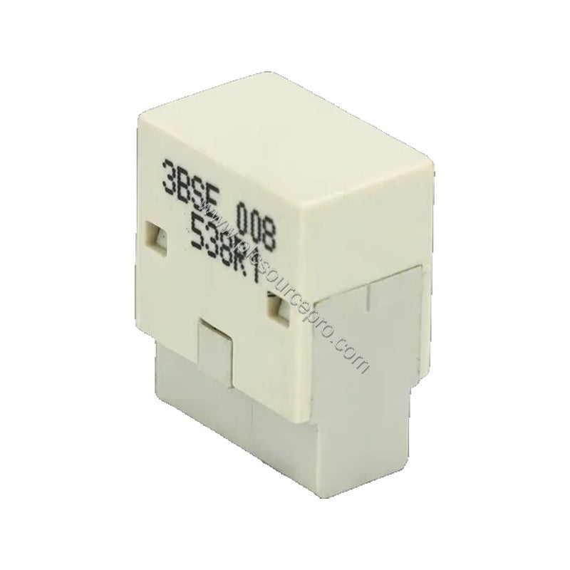 Figure 1: Front view of the ABB TB807 Modulebus Terminator showing its compact industrial enclosure and mounting features.