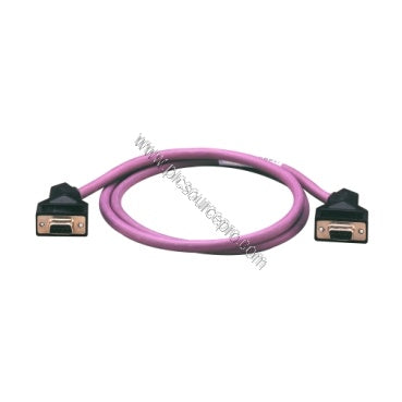 Figure 1: Front view of the Schneider TSXCANCADD03 CANopen cordset showing both female SUB-D9 connectors and the molded cable