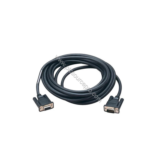 Figure 1: Front view of the Schneider TSXCANCADD5 CANopen cordset showing the molded female SUB-D9 connector and flexible 5-m