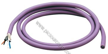 Figure 1: Overview of the Schneider TSXCANCB100 CANopen cable showing its black jacket and 100-meter coil packaging.