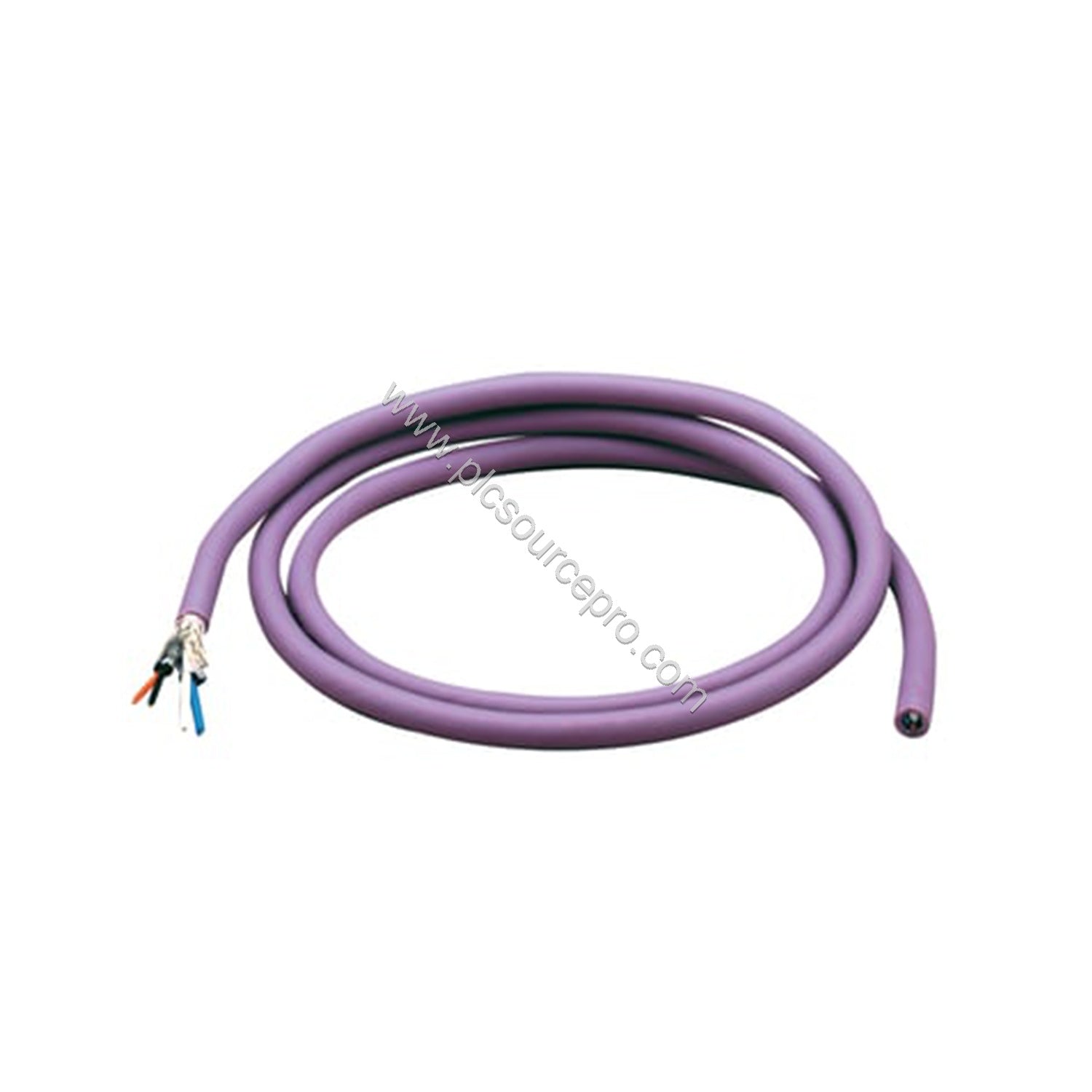 Figure 2: Close-up of the Schneider TSXCANCB50 cable showing the UL certification mark and cable length marking for quick ide
