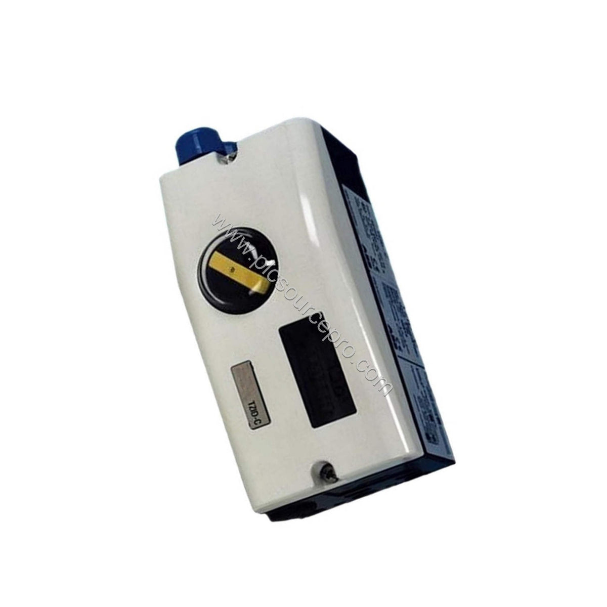 Figure 2: Side view of the ABB V18345-1010421001 highlighting the pneumatic connections (G 1/4 or 1/4-18 NPT) and the 1/2-14 